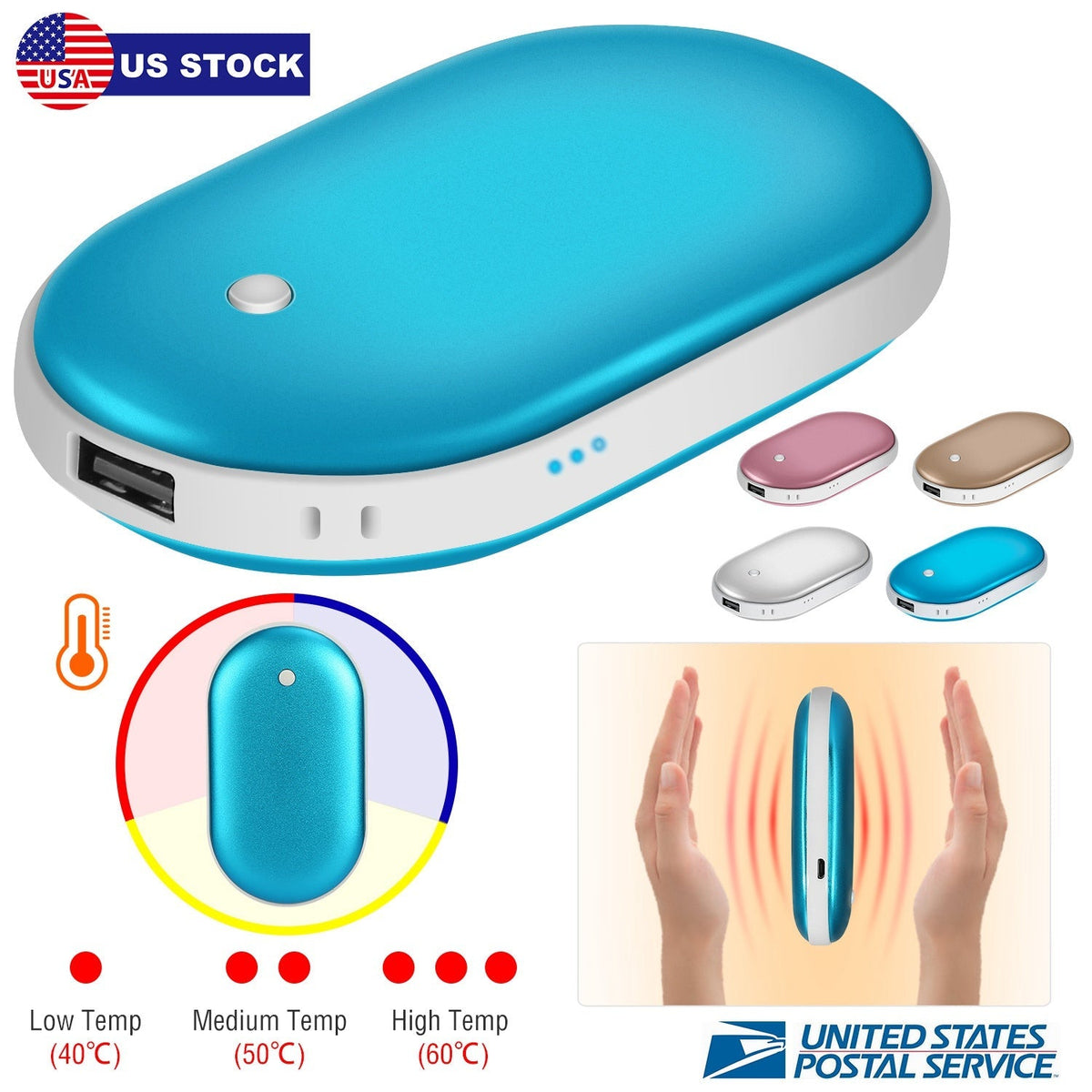 Hand warmer with protection against overheating and overcharging