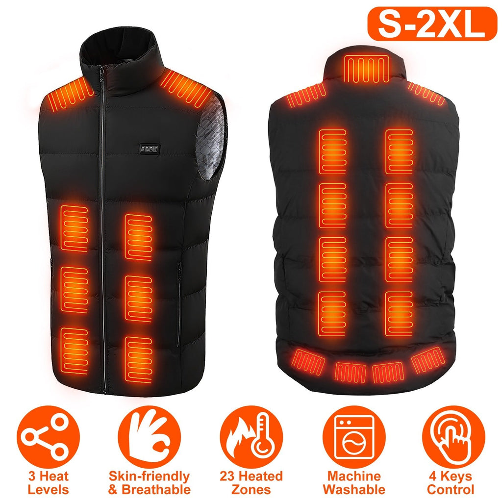 Machine washable heated vest